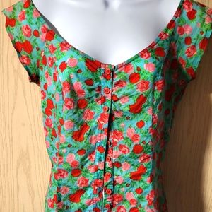 Vintage Betsey Johnson 1999 Spring Runway Rose top RARE